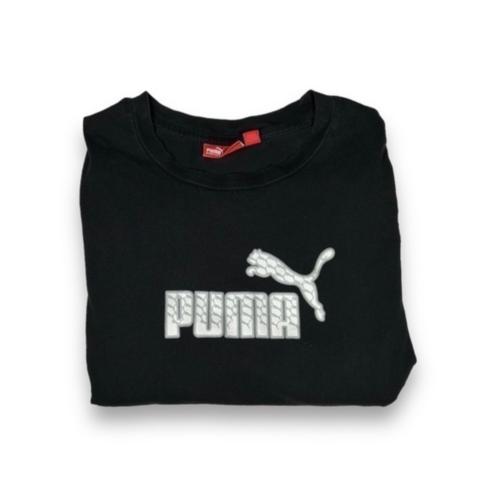 Puma Black White and Gray Graphic Brand Tshirt Size Large - "Luna"